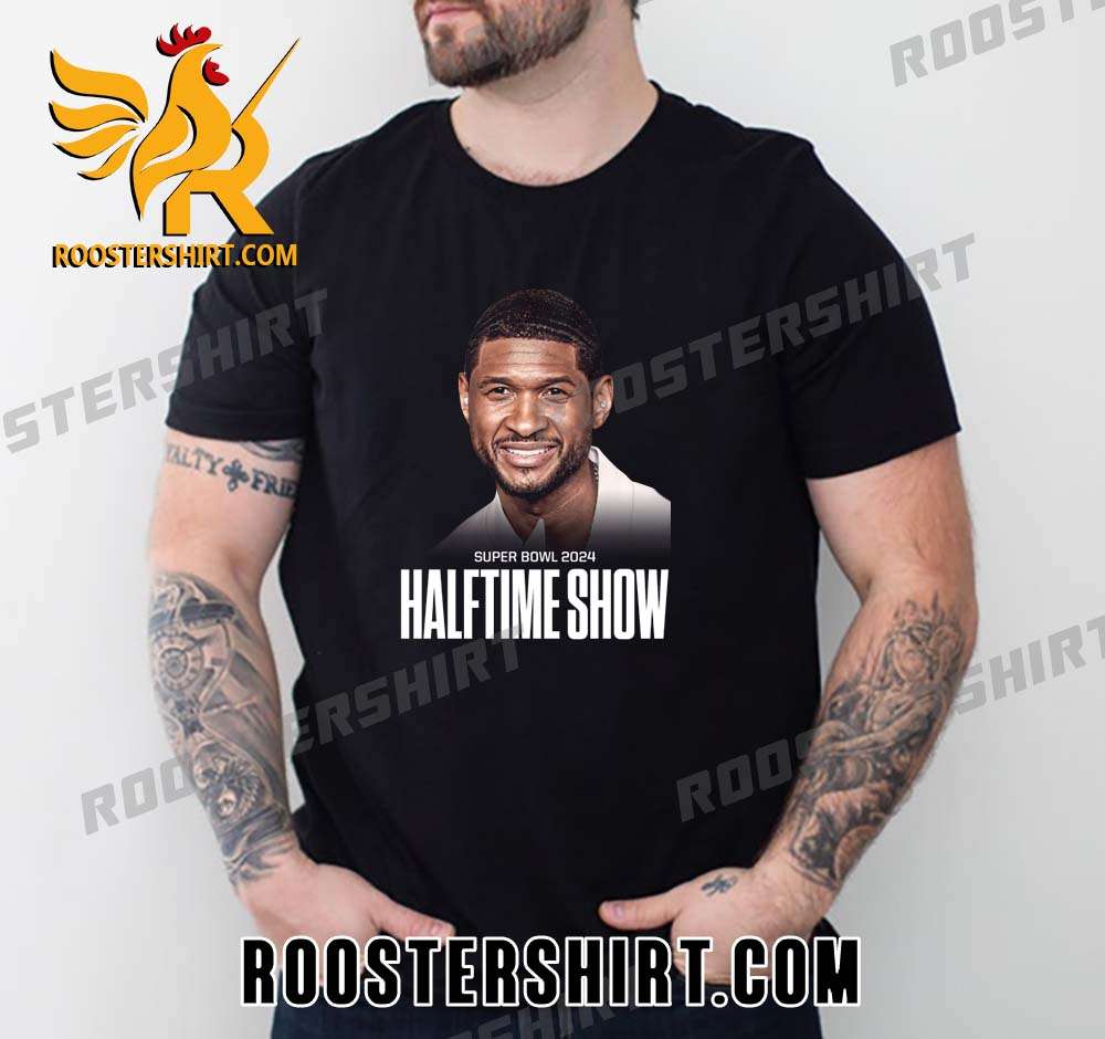 Quality Super Bowl LVIII 2024 Apple Music Halftime Show Usher At Las Vegas  T-Shirt - Roostershirt