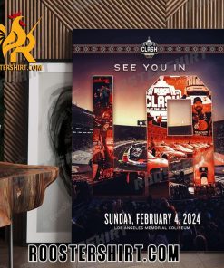 Welcome Back Busch Light Clash 2023 See You In Los Angeles Memorial Coliseum Poster Canvas
