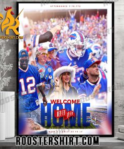 Welcome Home Bills Mafia Poster Canvas Gift For Buffalo Bills Fans