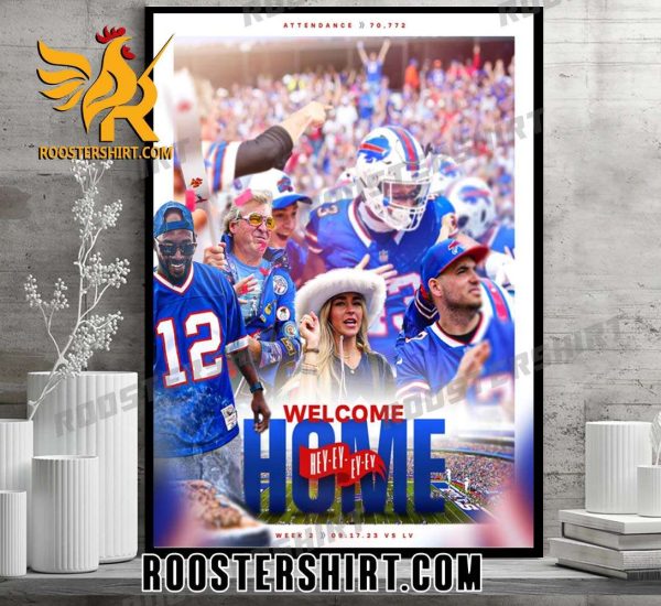 Welcome Home Bills Mafia Poster Canvas Gift For Buffalo Bills Fans