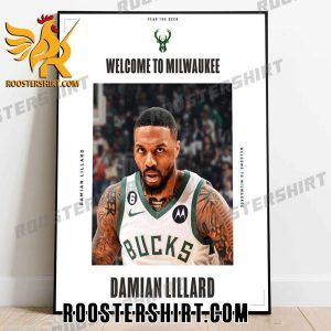 Welcome To Milwaukee Bucks Damian Lillard Poster Canvas