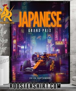 Welcome to Japanese Grand Prix 2023 McLaren F1 Poster Canvas