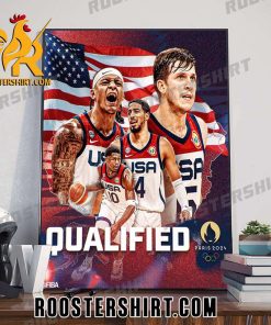 Welcome to Olympic Games Team USA Basketball Qualified Paris 2024 Poster Canvas