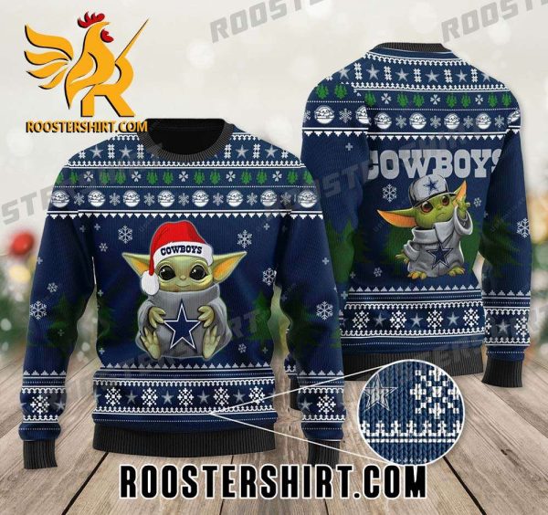 Yoda Baby Star Wars Santa Hat Dallas Cowboys Ugly Sweater