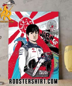 Yuki Tsunoda Scuderia AlphaTauri Japanese GP 2023 Poster Canvas