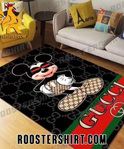 2023 Mickey Mouse Gucci Rug Living Room Gift For Disney Fans