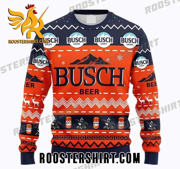 2023 New Design Busch Light Beer Logo Pattern Ugly Sweater