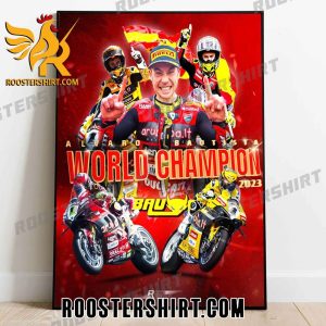 2023 World SBK Dünya Şampiyonu Alvaro Bautista Poster Canvas