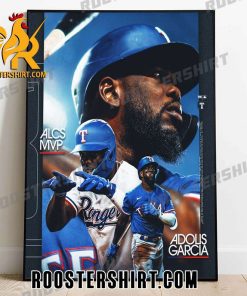 Adolis Garcia 2023 ALCS MVP Texas Rangers World Series Poster Canvas