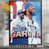 Adolis Garcia Grand SLAM Postseason MLB 2023 Texas Rangers Poster Canvas