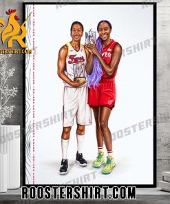 Aliyah Boston joins Tamika Catchings as the second Fever player to win WNBA Rookie Of The Year Poster Canvas
