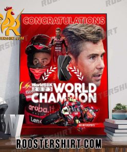 Alvaro Bautista Is The 2023 World Superbike Champion Poster Canvas