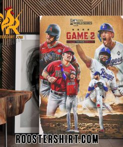 Arizona Diamondbacks Vs Texas Rangers Game 2 World Series 2023 MLB Poster Canvas