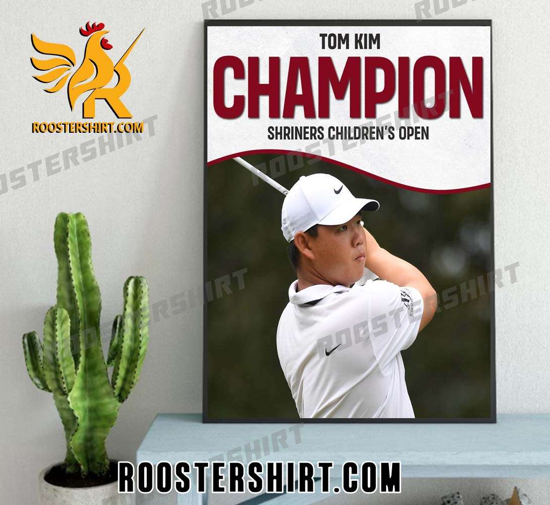 Back To Back In Vegas Tom Kim Shriners Children's Open Champions 2023 Poster Canvas