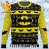 Batman Logo Ugly Christmas Sweater Black And Yellow Color