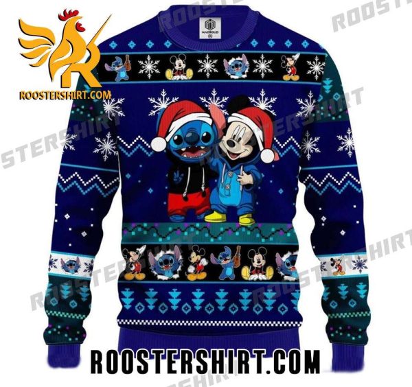 Best Friends Mickey Mouse And Stitch Christmas Sweater