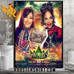 Bianca Belair Vs Iyo Sky At WWE Crown Jewel 2023 Poster Canvas