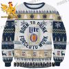 Born To Drink Forced To Wark Miller Lite Ugly Sweater Gift For Beer Lover