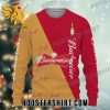 Budweiser Logo Red And Yellow Ugly Sweater Gift For Beer Fans