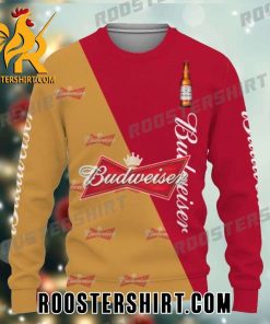 Budweiser Logo Red And Yellow Ugly Sweater Gift For Beer Fans