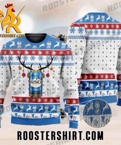 Busch Light Beer Cosplay Reindeer Xmas Ugly Sweater