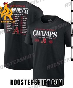 Buy Now Arizona Diamondbacks 2023 National League Champions Roster 3D All Over Printing Shirt