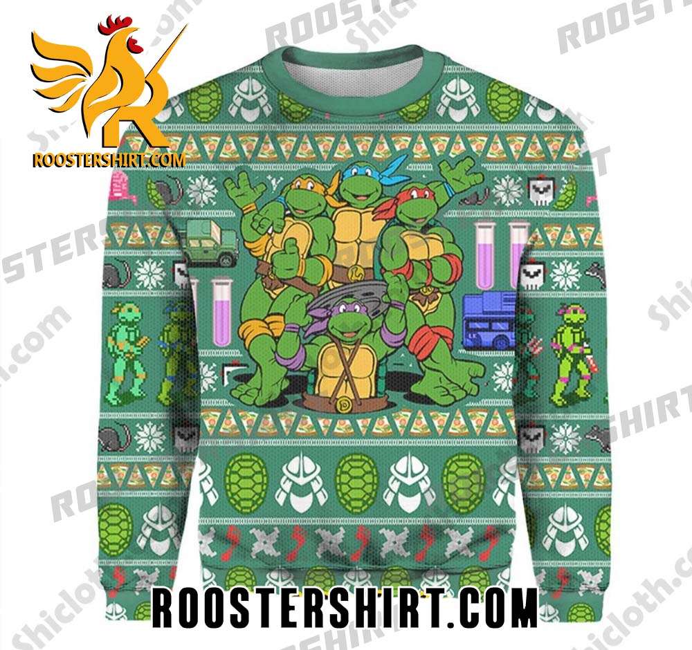 Characters Ninja Turtle Ugly Christmas Sweater Gift For True Fans