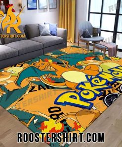 Charmander Evolution Pokemon Rug For Living Room
