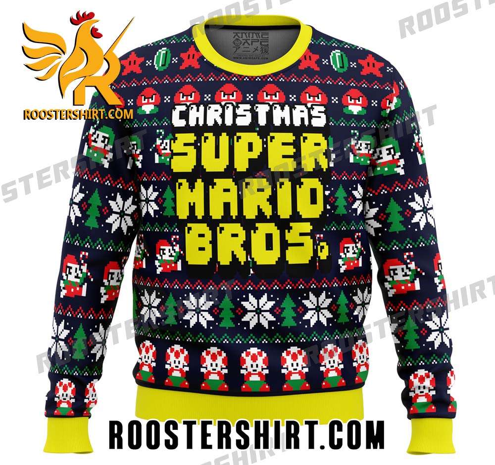 Christmas Super Mario Bros Xmas Pattern Ugly Sweater