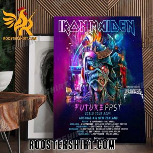 Coming Soon Iron Maiden Future Past Tour World Tour 2024 Poster Canvas