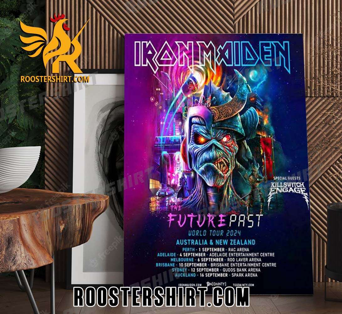 Coming Soon Iron Maiden Future Past Tour World Tour 2024 Poster Canvas