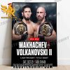 Coming Soon Islam Makhachev Vs Alexander Volkanovski At Lightweight Title Bout UFC 294 Poster Canvas