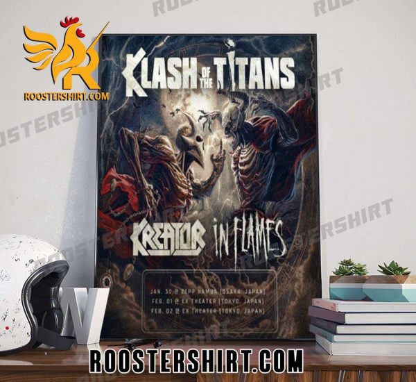 Coming Soon Kreator In Flames Klash Of The Titans Japan Poster Canvas