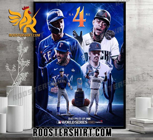 Coming Soon Texas Rangers Vs Arizona Diamondbacks Game 4 World Series 2023 Poster Canvas