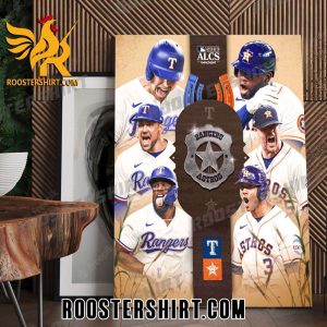Coming Soon Texas Rangers Vs Houston Astros ALCS 2023 World Series Championship Poster Canvas