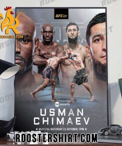 Coming Soon Usman vs Chimaev At UFC 294 Poster Canvas With New Design
