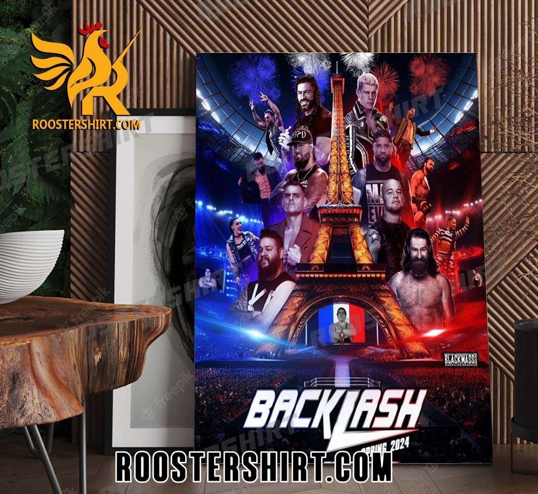 Coming Soon WWE Backlash Spring 2024 Poster Canvas