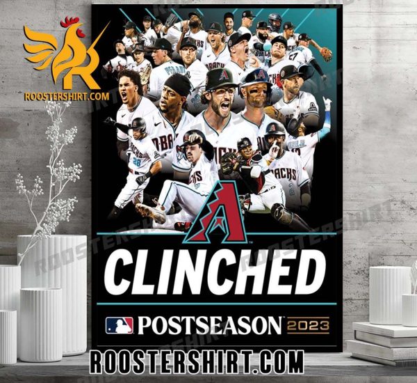 Congrats Arizona Diamondbacks Clinched Postseason 2023 MLB Poster Canvas