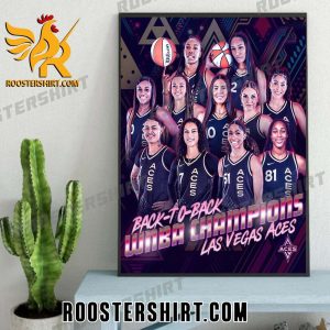 Congrats Las Vegas Aces Repeat As WNBA Champions 2023 Poster Canvas