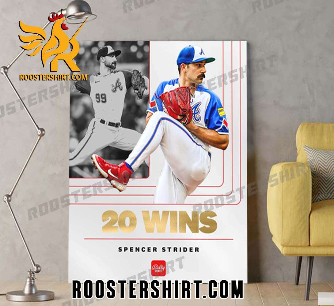 Spencer Strider Poster Atlanta Braves MLB Baseball Framed 