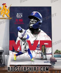 Congratulations Adolis Garcia MVP 15 RBI New MLB Record For A Single Postseason Series ALCS 2023 Poster Canvas
