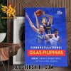 Congratulations Gilas Pilipinas Champs 2023 Gold Mens Basketball Poster Canvas