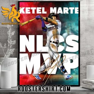 Congratulations Ketel Marte MVP Signature NLCS 2023 Poster Canvas