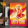 Congratulations Mitch Holthus 500th Game For The Kansas City Chiefs Poster Canvas