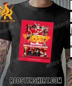 Congratulations Patrick Mahomes II Most Completions In Franchise History T-Shirt
