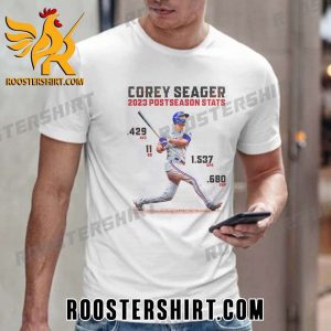 Corey Seager 2023 Postseason Stats Texas Rangers T-Shirt