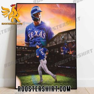 Corey Seager Ties The Game In The 9th With One Swing Of The Bat Texas Rangers Poster Canvas