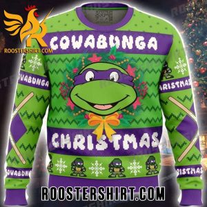 Cowabunga Christmas Donatello Ninja Turtle Ugly Christmas Sweater