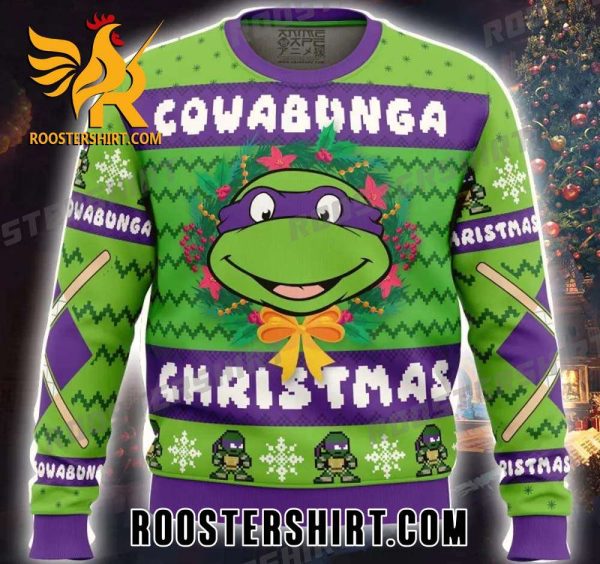 Cowabunga Christmas Donatello Ninja Turtle Ugly Christmas Sweater