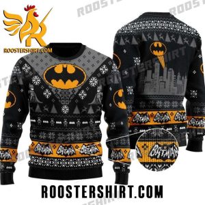 Dark Night City Batman Lego Style Ugly Christmas Sweater